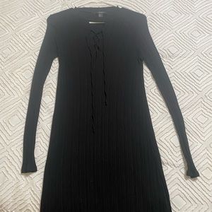 Long Sleeved Black Dress